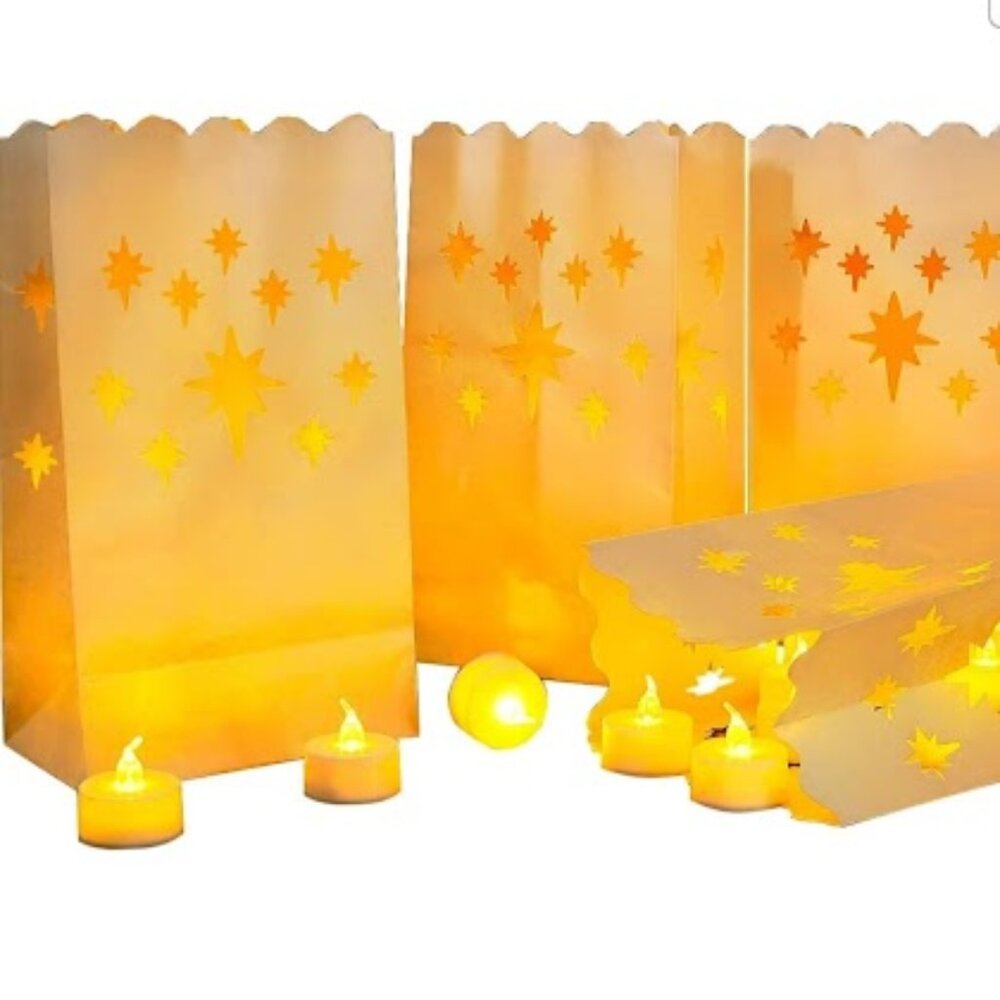 Paper Luminary Bags & LED Candles